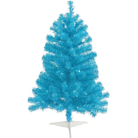Vickerman 3 Sky Blue Artificial Christmas Tree With 50 Teal Lights