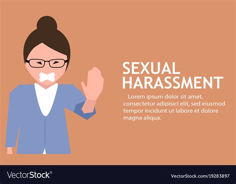 Sexual Harassment Poster With Girl Royalty Free Vector Image