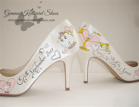 Disney Beauty And The Beast Personalised Wedding Shoes