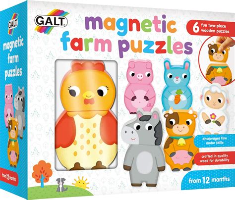 Galt Toys Magnetic Farm Puzzle Wooden Magnetic Puzzle Age 1 Years