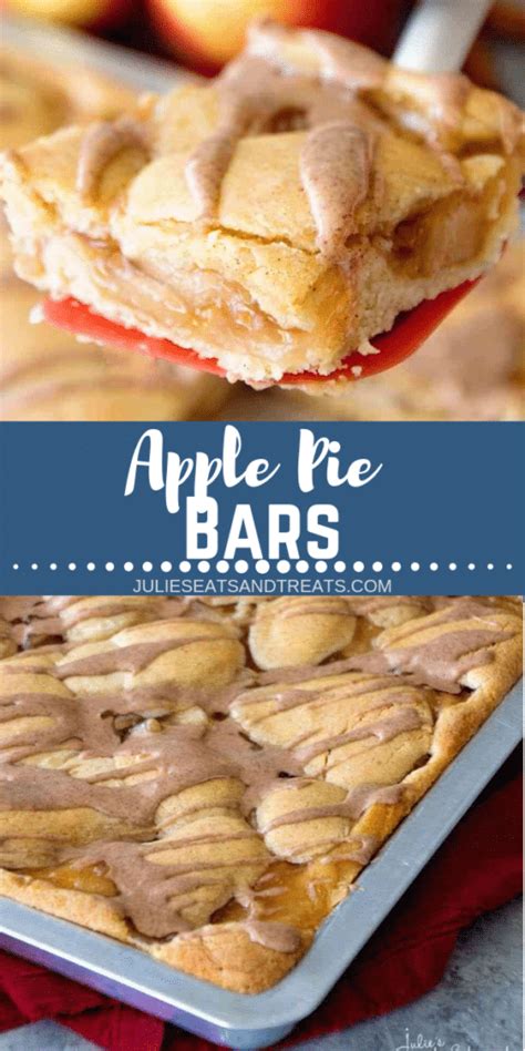 This easy apple pie filling recipe with both water bath and pressure canning instructions is delicious and the perfect way to make apple pies all year long. Easy Apple Pie Bars Recipe - Julie's Eats & Treats