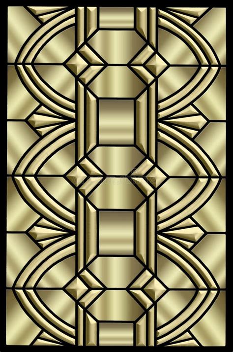 Metallic Art Deco Design Stock Illustration Illustration Of Ornamental