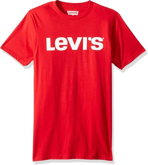 Levi S Men S Graphic Logo T Shirt Red Mark Logo Small Amazon Co Uk