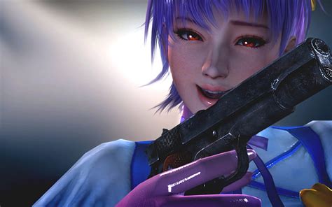 Ayane Dead Or Alive Red Eyes Smiling Anime Games For Macbook Pro 17