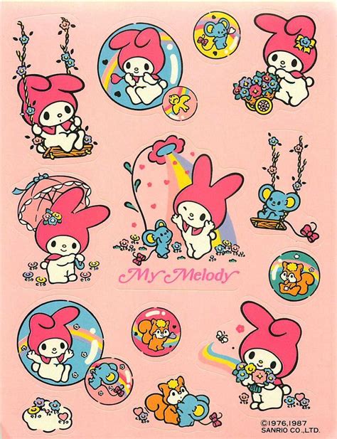 My Melody Sanrio Stickers My Melody Wallpaper Sanrio Wallpaper