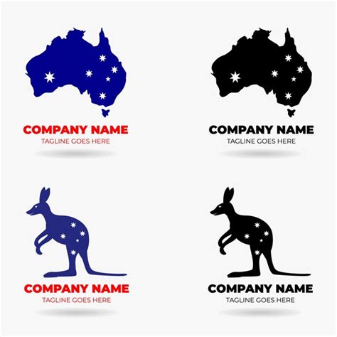 Premium Vector Australia Logo Set Template Design