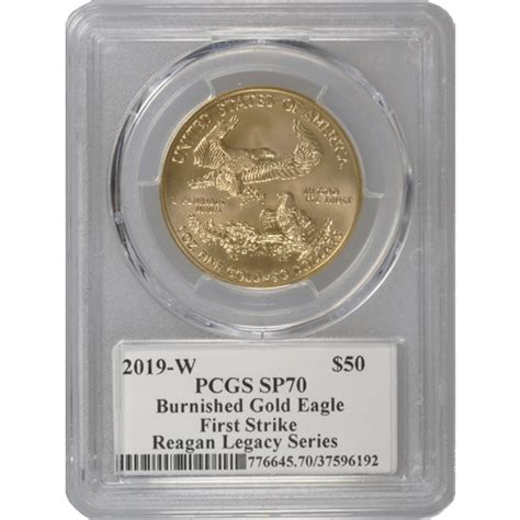 2019 W 1 Oz Burnished Gold American Eagles Pcgs Sp70