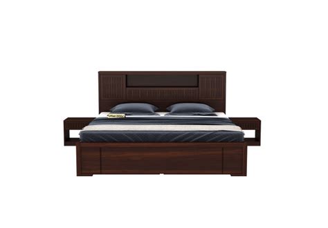 Buy Stack Bed With Storage King Sizewalnut Finish Online Urbanwood