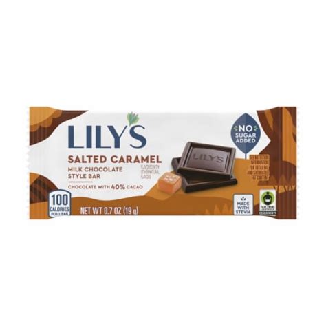 Lilys Salted Caramel Milk Chocolate Style No Added Sugar Sweets Bar 1 Bar 07 Oz Kroger