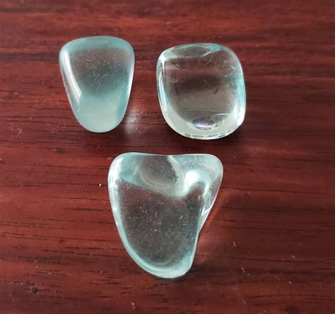 3 Blue Aqua Obsidian Stones Polished Tumbled Stone The Total