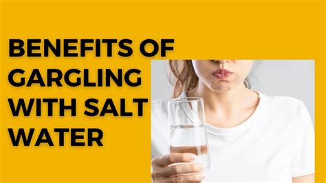 Benefits Of Gargling With Salt Water Youtube