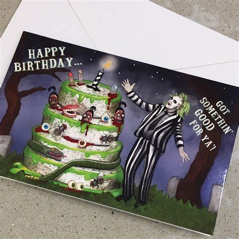 Beetlejuice Birthday Card Etsy