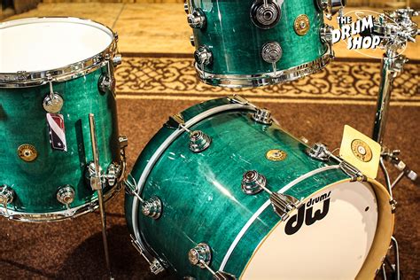 Dw Jazz Series Drum Set Maple Gum Shells Turquoise Green Reverb