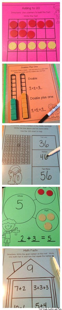 Write And Wipe Math Mats For First Grade First Grade Math Worksheets