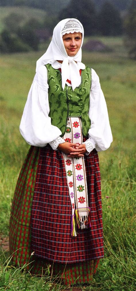 Folkcostumeandembroidery Costume Of Dzukija Province Lithuania