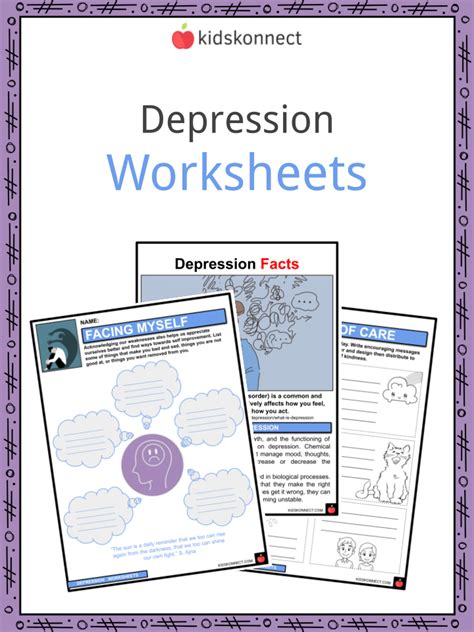 Depression Causes Types Treatment Facts And Worksheets For Kids