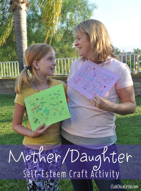 Mother Daughter Self Esteem Craft Activity Idea Mother Daughter Activities Daughter