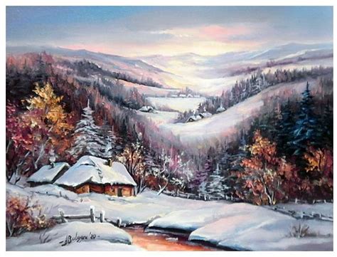 Iarna In Munti Tablou De Anca Bulgaru