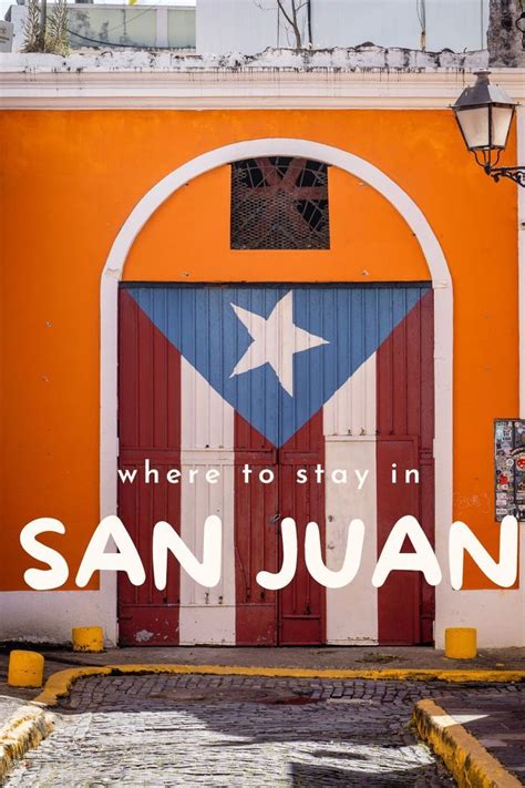 This Image Contains An Orange Building With The Text Overlay Where To Stay In San Juan