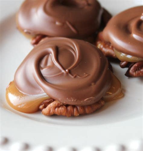 Combine caramels and heavy cream in. Choco-Caramel Turtles Recipe — Dishmaps