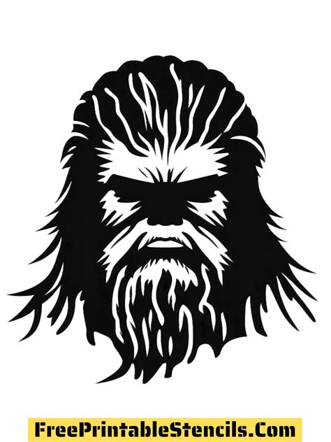 29 Free Printable Chewbacca Stencils Silhouettes And Templates Free