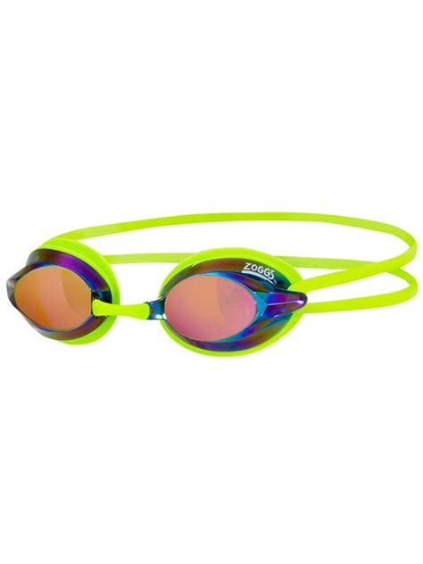 Zoggs Racespex Neon Yellow Mirrored Lens Goggles