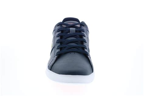 Lacoste Novas 120 1p Sma Mens Blue Leather Lifestyle Sneakers Shoes