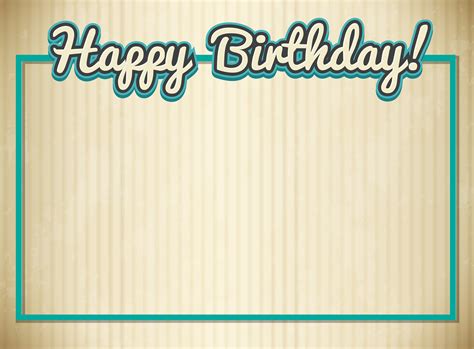 Blank Birthday Card Template 519648 Vector Art At Vecteezy