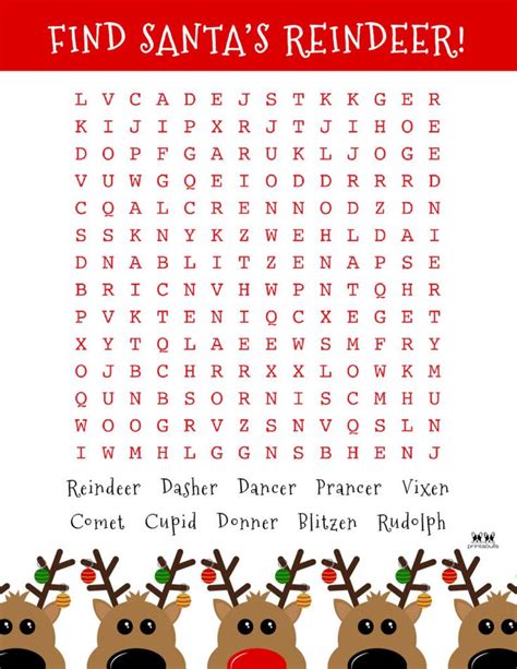 Printable Christmas Word Search Medium 1 Christmas Word Search