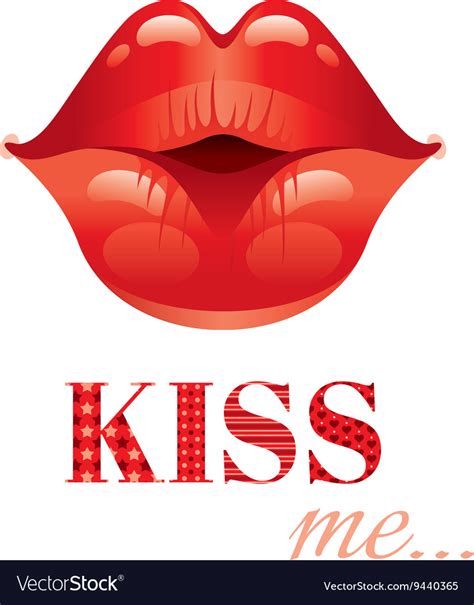 Sexy Kissing Woman Lips With Red Lipstick On White