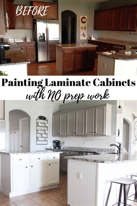 Make sure you're not taking any of the paint off as you do this. Painting Laminate Cabinets the right way without sanding ...