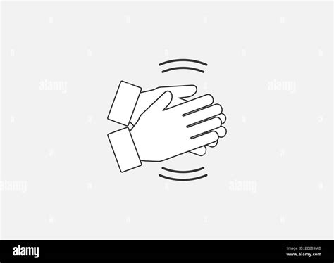 Applause Clap Hands Ovation Icon Vector Illustration Flat Design