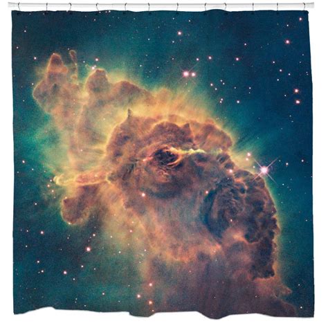 Jet In Carina Shower Curtain Hubble Space Telescope Nebula Carina