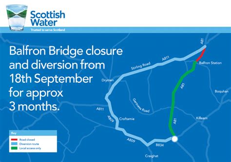 Road Closure At Balfron Station For Approximately 3 Months Killearn