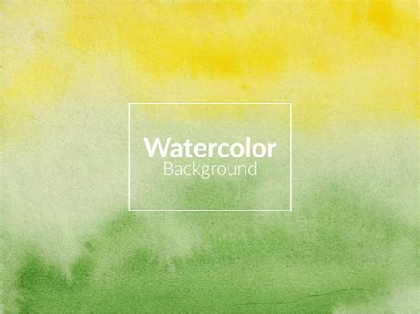 Premium Vector Green And Yellow Watercolor Texture Background