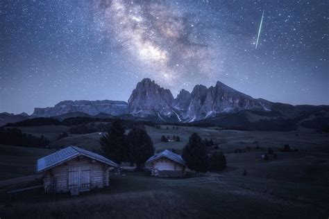 The Milky Way Over The Alpe Di Siusi By Daniel Gastager On Canvas