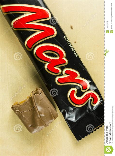 Mars Chocolate Bar Isolated On White Background Editorial Image