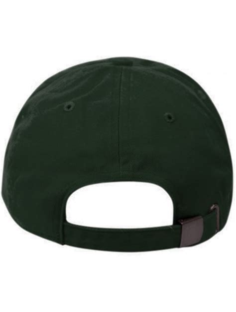 Washed Low Profile Cotton And Denim Baseball Cap Hunter Green C