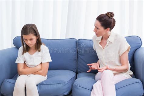 Mother Scolding Her Naughty Daughter Stock Image Image Of Bonding Homey 51083739