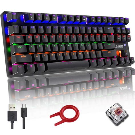 Buy Mechanical Keyboard 87 Key Compact Game Keyboard Rainbow Mixed