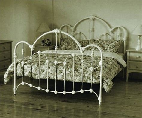 White Cast Iron Queen Bed Frame Hanaposy