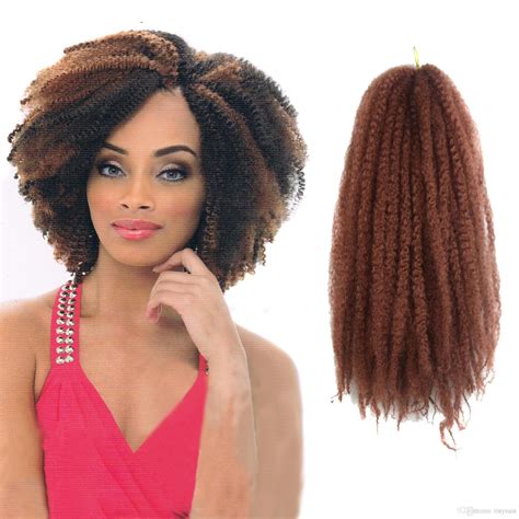 Avoid brushing it or combing it from you can use any type of braiding hair for crochet braid styles; 2018 Afro Kinky Twist Marley Braid Hair 32strands ...