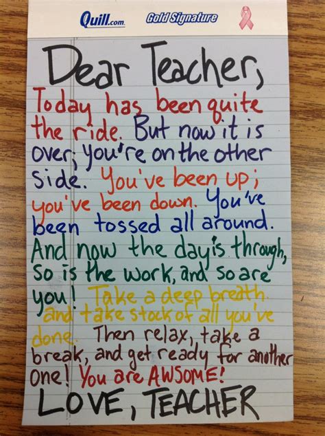 End Of The Day Poem Dear Teacherlove Teacher