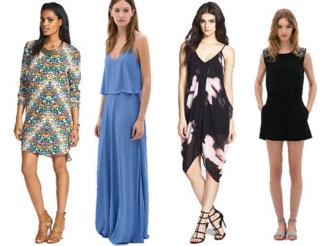 See our favorite cocktail dresses for wedding guests. Wedding attire suggestions for "dressy casual"