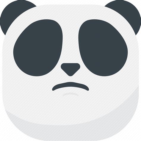 Asian Disappointed Emoji Emoticon Panda Sad Smiley Icon