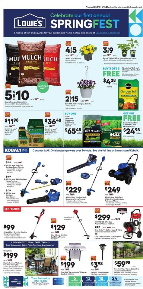Lowes Weekly Ad Flyer April 8 To April 21