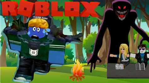 Roblox Camping Game Run From Creepy Monster Youtube