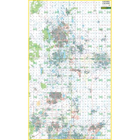 Colorado State Northern Wall Map W Grid And Zip Codes Keith Map