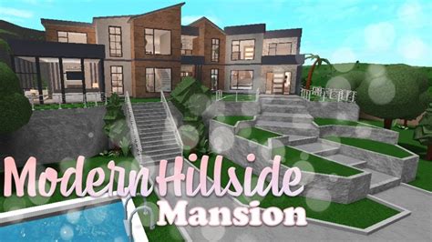 Bloxburg Modern Hillside Mansion Speedbuild No Advanced Placement