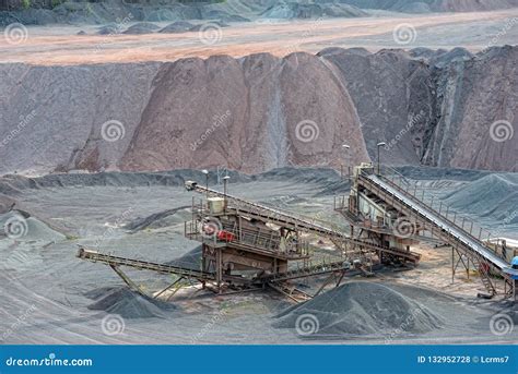 Stone Crusher In A Quarry Mine Of Porphyry Rocks Stock Photo Image Of